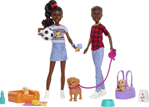 Barbie Se Necesitan Dos Muñecas Y Accesorios, Juego De Gem.