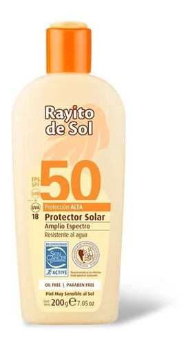 Protector Solar Fps 50 Sensible R/agua Rayito De Sol X 200 G