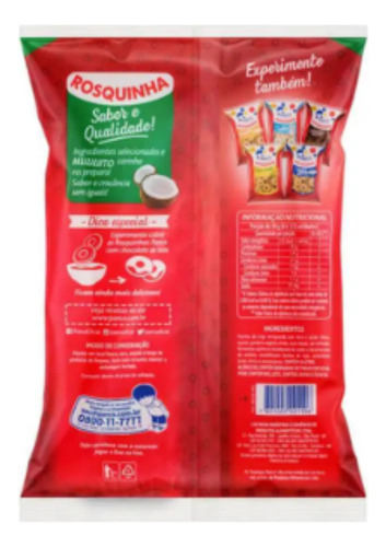 Biscoito rosquinha de coco Panco kit 3 unidades