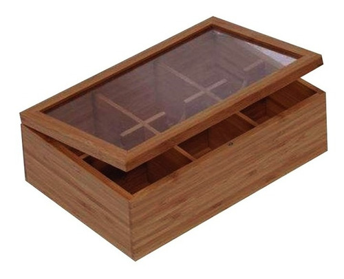 Caja Para Te 6 Divisiones Bamboo 25x17x8cm