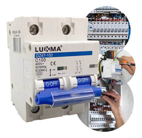Disjuntor Bipolar Din 80a, 100a - 1un
