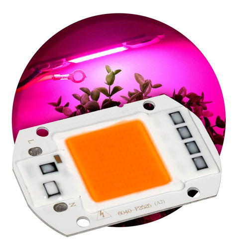 Placa De Cultivo Led 50w Cob 220v Crecimiento Plantas Pack 4