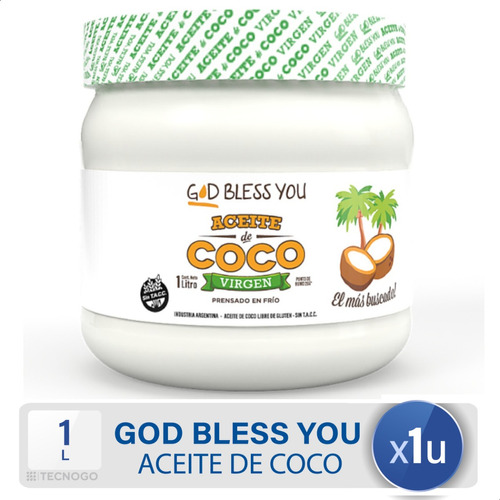 Aceite De Coco God Bless You Virgen Sin Tacc - Mejor Precio