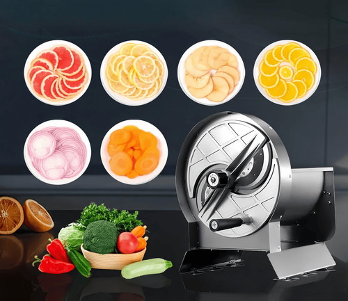 Rebanadora Cortador Manual De Frutas Y Verduras Industrial De 0,3 A 13 Mm De Espesor Ajustable Lazydot