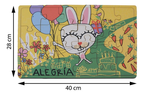 Imagen 2 de 10 de Rompecabezas Madera Didacticos Infantil Niños Alegria