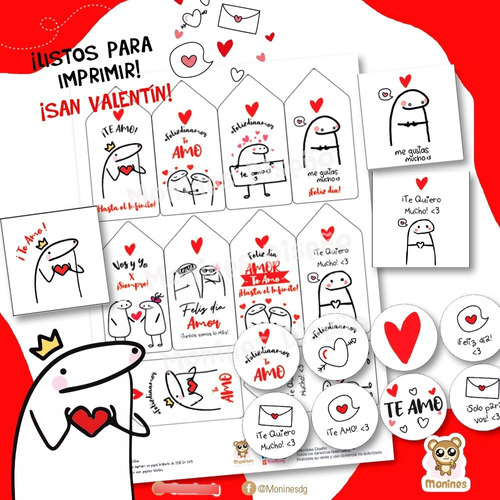 Kit Imprimible Día De Los Enamorados / San Valentín - Flork 