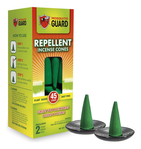 Mosquito Guard 45 Piezas De Cono De Incienso Repelente De Mo