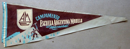 Antiguo Banderin Escuela Argentina Modelo Campamento