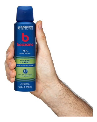 Kit Com 12 Desodorantes Bozzano Fresh - Aerossol 150ml Fresh