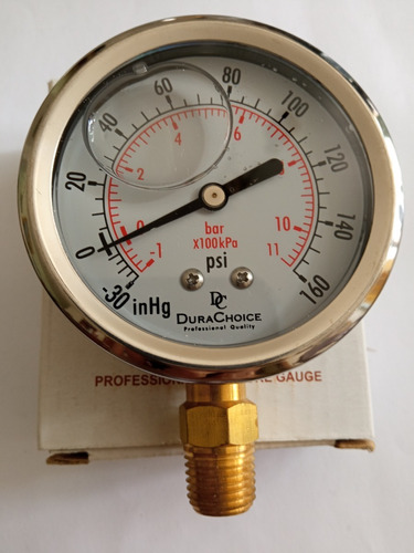 Manovacuometro -30 A +160 Psi  D 2 1/2  Durachoice 