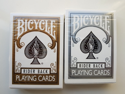 Pack 2 Barajas Cartas Gold-silver Ryder Back Bicycle Fm