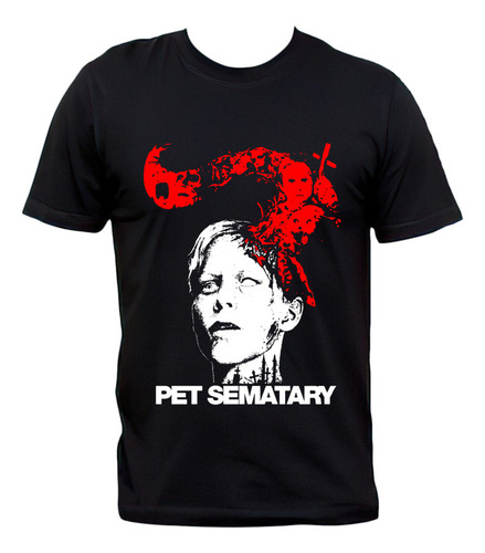 Remera Negra Pet Sematary Victor Cementerio De Animales