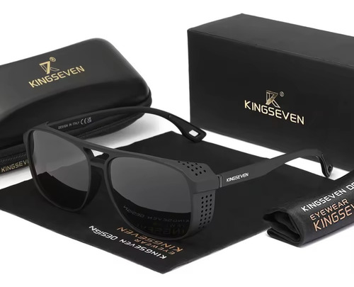 Gafas Lentes De Sol Polarizados Kingseven K7902 Negro Retro Ocean