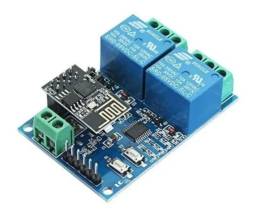Módulo Relé 5v 2 Canais Wifi Esp8266 Esp-01 Aplicações Iot