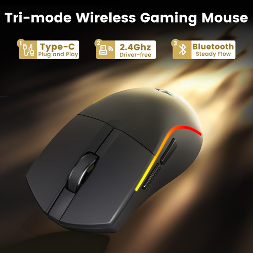 Redragon M816-pro Wireless Gaming Mouse, 26k Dpi Tri-mode 61