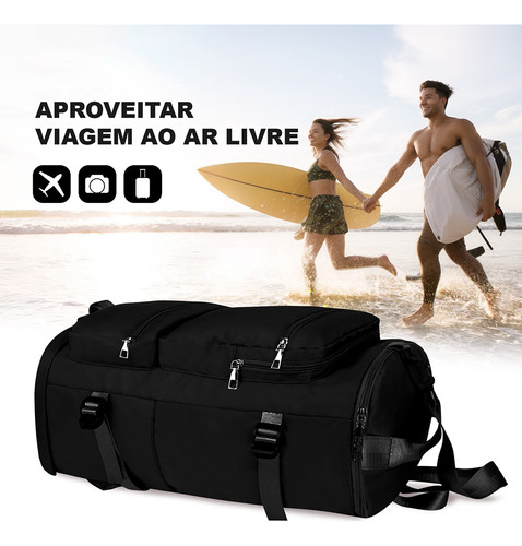 Mochila De Viagem Grande Capacidade Reforçada Vários Bolsos