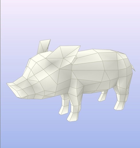 Cerdo Cerdito Papercraft Origami 3d Moldes Via E Mail Meses Sin Intereses