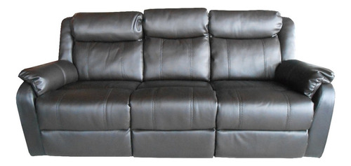 Sillon Sofa Reclinable Wen 3c Eléctrico Chocolate - Dormire Color Marrón Diseño De La Tela Pu