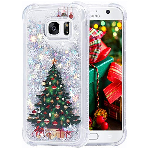 Funda Para Samsung Galaxy S7 Glitter Christmas Tpu Suave Cus