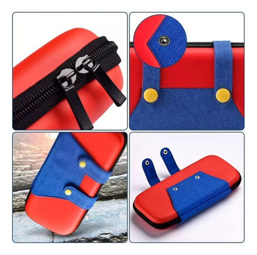Aiyinsmart Estuche Kit De Accesorios Nintendo Switch Oled 36 En 1,1*funda De Viaje, 2*protector De Pantalla Vidrio, 1*carcasa Transparente, 2 * Mango Del Volante, 2 * Controlador De Juego