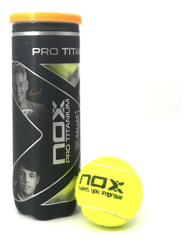 12 Tarros De Pelotas De Padel Nox Titanium Pro X3