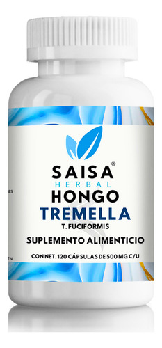 Hongo Tremella 100% Puro Con 120 Capsulas Saisa Herbal Sabor Sin Sabor