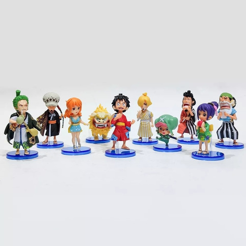 Imagen 2 de 5 de Set 10 Figuras One Piece 5-8.5cm