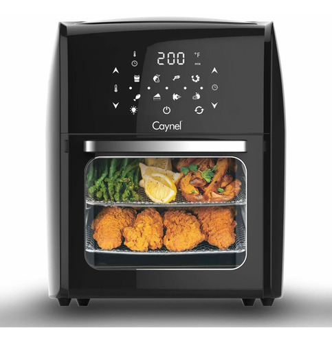 Caynel Freidora Aire Digital 12.5 Cuarto Asador Horno 8 Kit