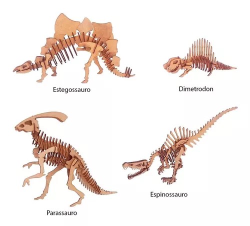 LEMBRANCINHA JOGO QUEBRA-CABEÇA DINOSSAUROS COM 4 UNID