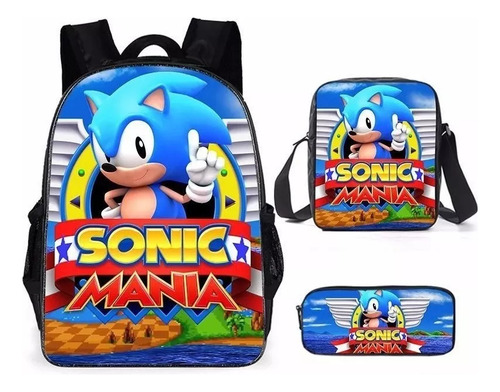 3x Mochila Escolar Bolso De Lápiz De Hombro Color Type 15 Diseño De La Tela Simple