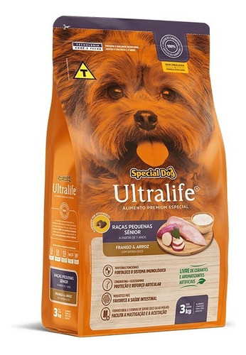 Alimento Special Dog Premium Especial Ultralife para cão senior de raça pequena sabor frango e arroz em sacola de 10.1kg