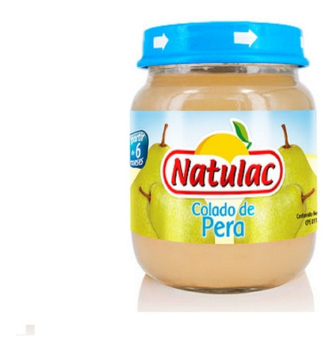 Imagen 2 de 3 de Compota Sabor A Pera 113 Gr Colado Natulac Bulto 24 Unidades