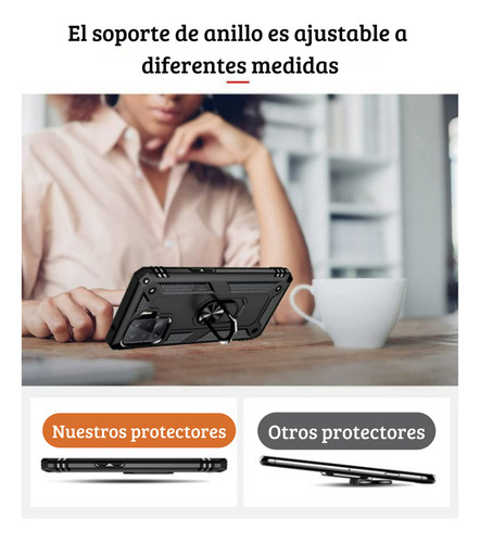Funda Uso Rudo Anillo Magnetico For Oppo