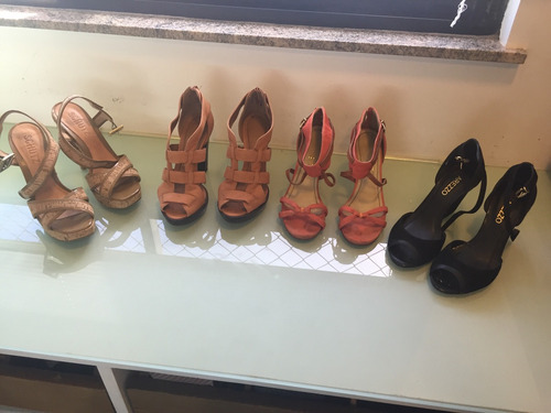Kit 4 Sandalias (schutz ,sl E Arezzo )34 Só Schutz 35