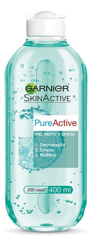 Agua Micelar Matificante Garnier Pure Active 3 En 1 - 400ml