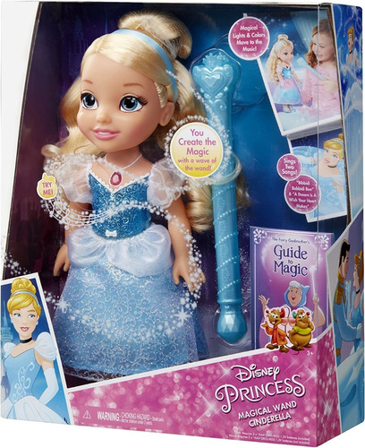 Muñeca Disney Princesas Cenicienta Con Varita Mágica 40 Cm