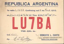 Comprar Tarjeta Qsl - De Lu7ba A Lu6ha (año 1947)
