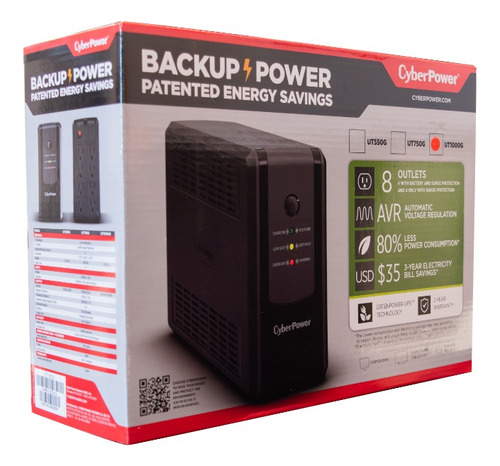 Cyberpower Ups Ut1000g 1000va Entrada 86 - 148v Salida 120v