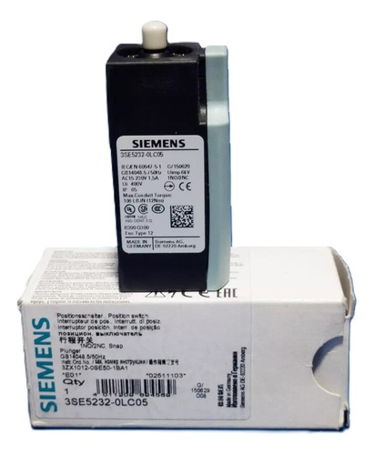 Interruptor De Posicion 1.5a 400v Siemens 3se5232-0lc05