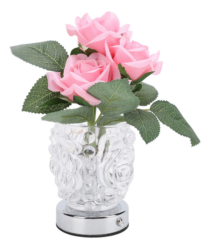 Mesa Pequeña Rosa Exquisita, Elegante, Inalámbrica, Led Arti