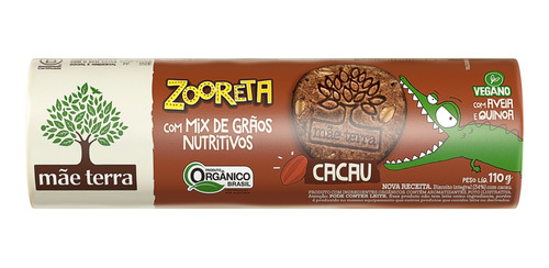 Biscoito Mãe Terra Zooreta Integral Orgânico Cacau 110g