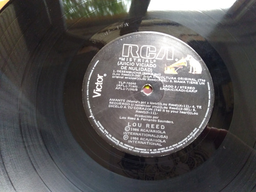 Lou Reed - Mistral Vinilo (Usado)