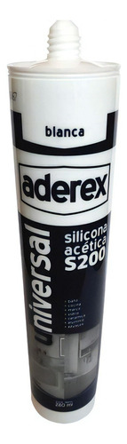 Silicona Acética S200 Blanca Marca Aderex