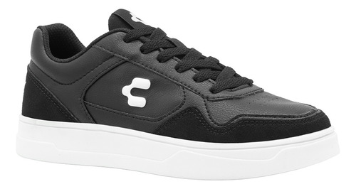 Tenis Urbano Charly Vulcanizado Para Mujer Negro Blanco