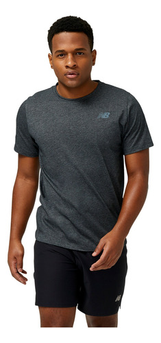 Remera New Balance Running Hombre Tenacity S/s Top Black - 