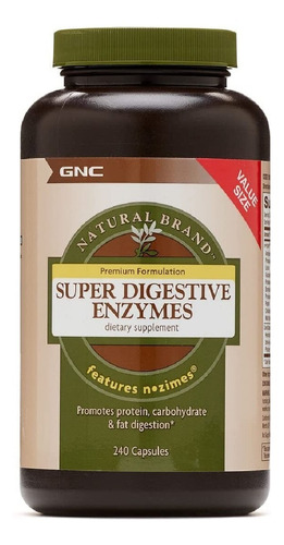 Super Enzimas Digestivas Gnc 240 Cápsulas