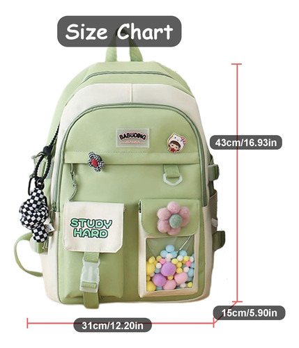 Set De 5 Mochilas Kawaii Para Estudiantes Con Lindo Oso Acces Xd