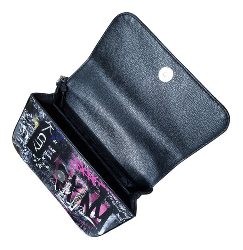 Crossbody Dkny Para Dama, Original, Color Negro Con Graffiti