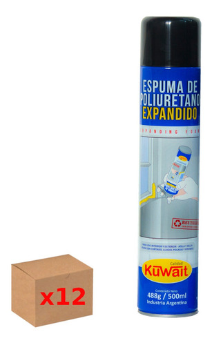 Espuma De Poliuretano Expandido 500 Ml X 12 Unidades