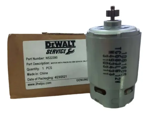 Motor + Pinhão 12v Parafusadeira Dewalt Dcd716 (original) | Frete